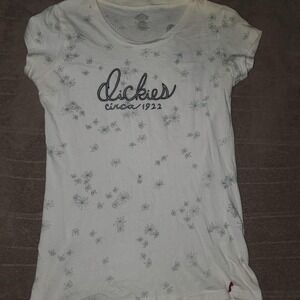 VINTAGE Y2K White Dickies Girl baby tee